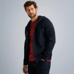 PME Legend Tops*Button Jacket Jacquard Interlock Blue