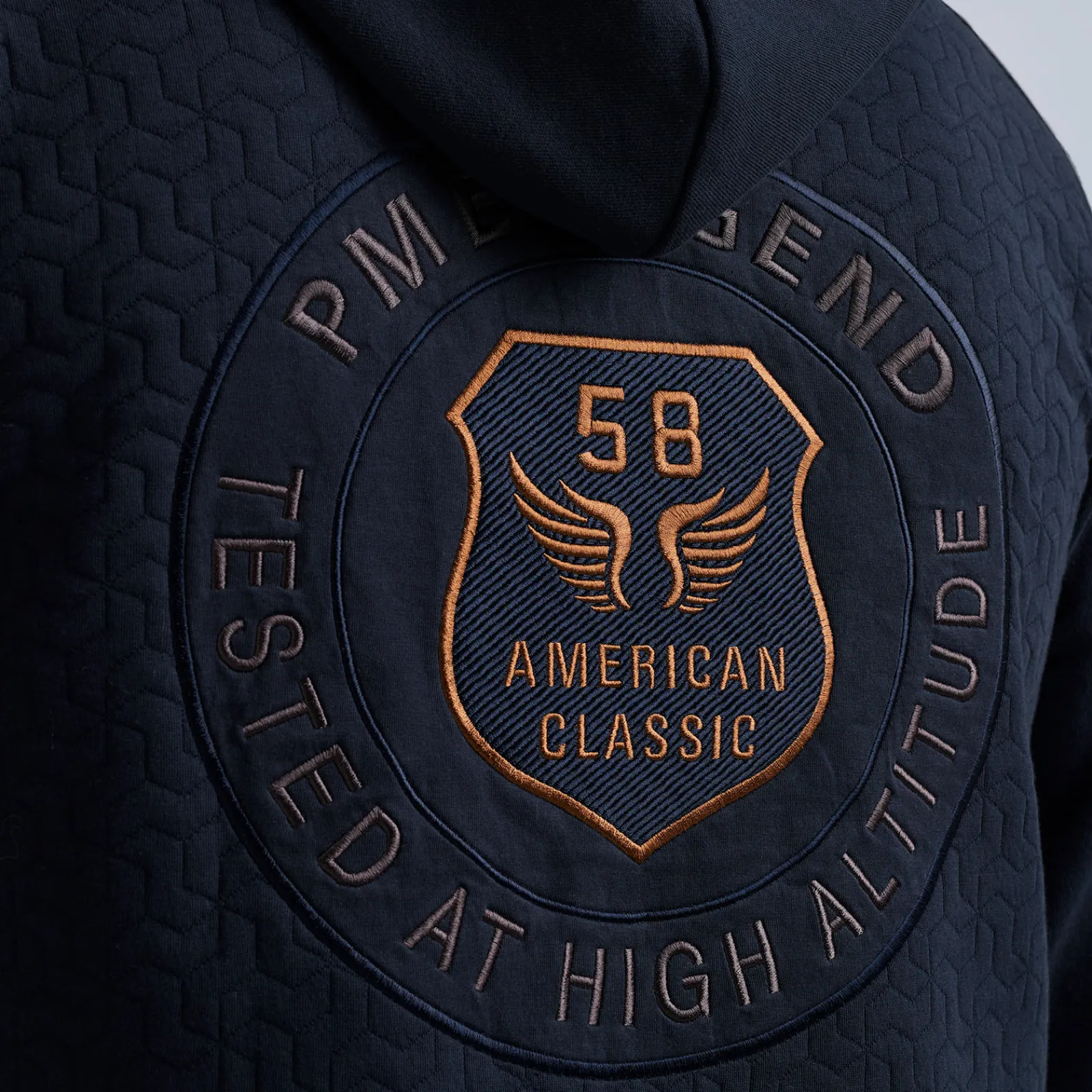 PME Legend Tops*Button Jacket Jacquard Interlock Blue