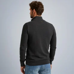 PME Legend Tops*Cardigan In A Material Mix Grey