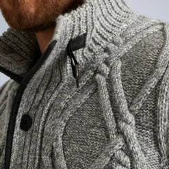 PME Legend Tops*Cardigan In A Wool Blend Grey