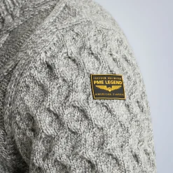 PME Legend Tops*Cardigan In A Wool Blend Grey