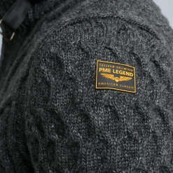 PME Legend Tops*Cardigan In A Wool Blend Grey