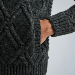 PME Legend Tops*Cardigan In A Wool Blend Grey