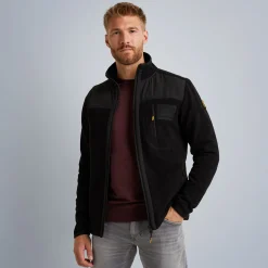 PME Legend Tops*Cardigan In Polar Fleece Black