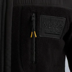 PME Legend Tops*Cardigan In Polar Fleece Black