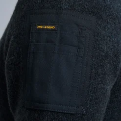 PME Legend Tops*Cardigan In Wool Blend Blue