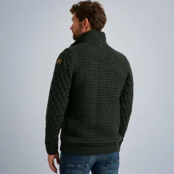 PME Legend Tops*Cardigan In Wool Blend Green