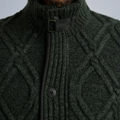 PME Legend Tops*Cardigan In Wool Blend Green