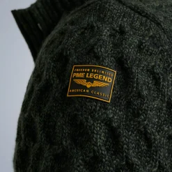 PME Legend Tops*Cardigan In Wool Blend Green