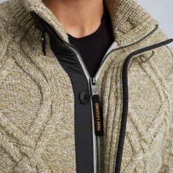 PME Legend Tops*Cardigan In Wool Blend Grey