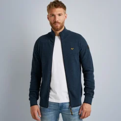 PME Legend Tops*Cardigan With Zipper Blue