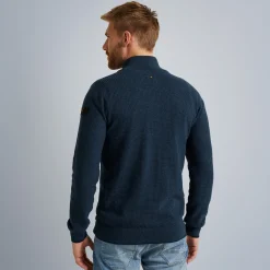 PME Legend Tops*Cardigan With Zipper Blue