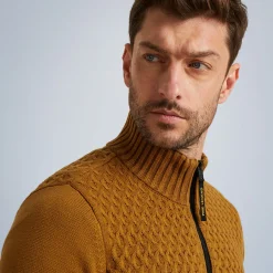 PME Legend Tops*Cardigan With Zipper Closure Brown
