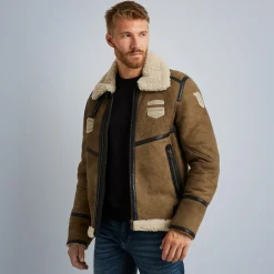 PME Legend Jackets*Ceptor Leather Jacket Kaki