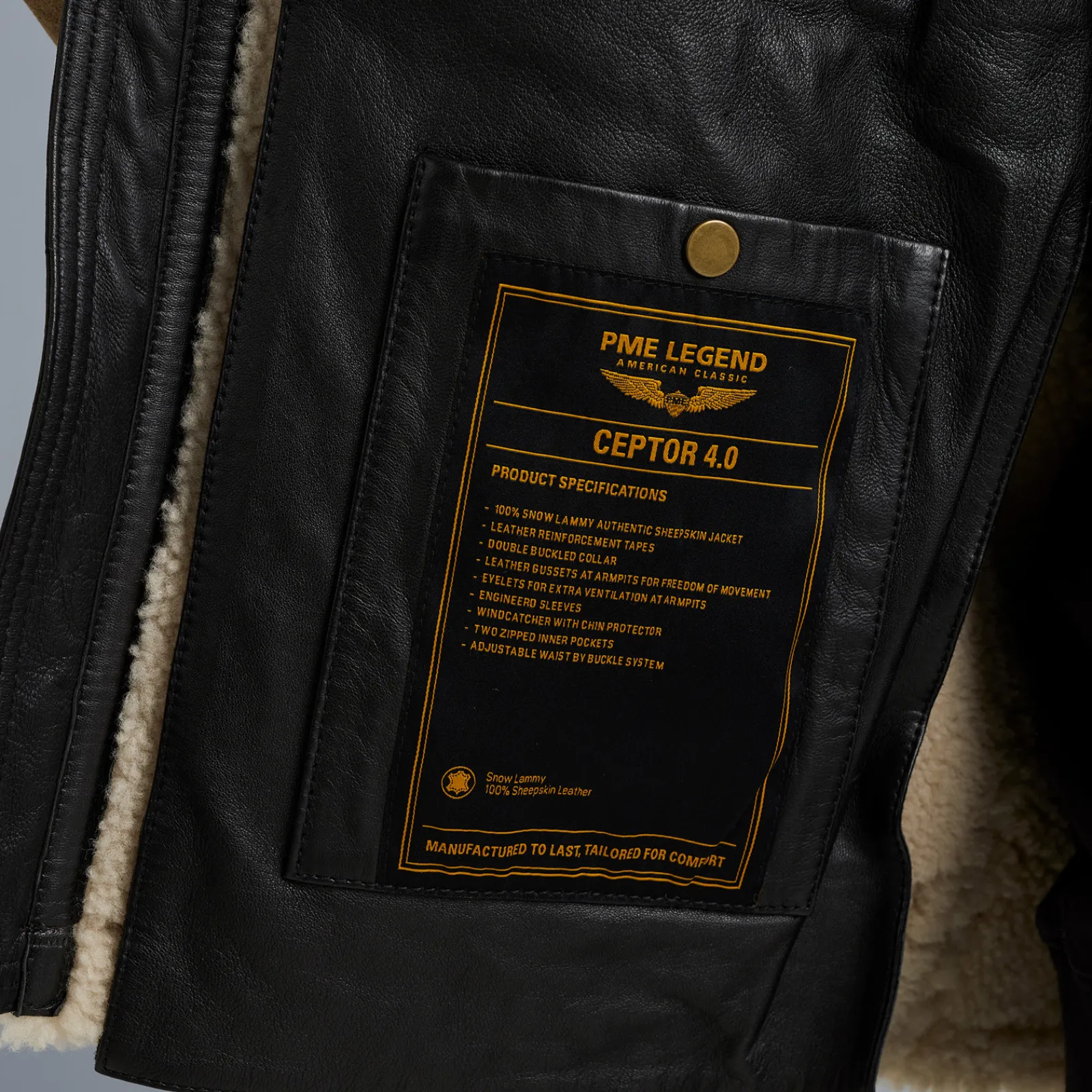 PME Legend Jackets*Ceptor Leather Jacket Kaki