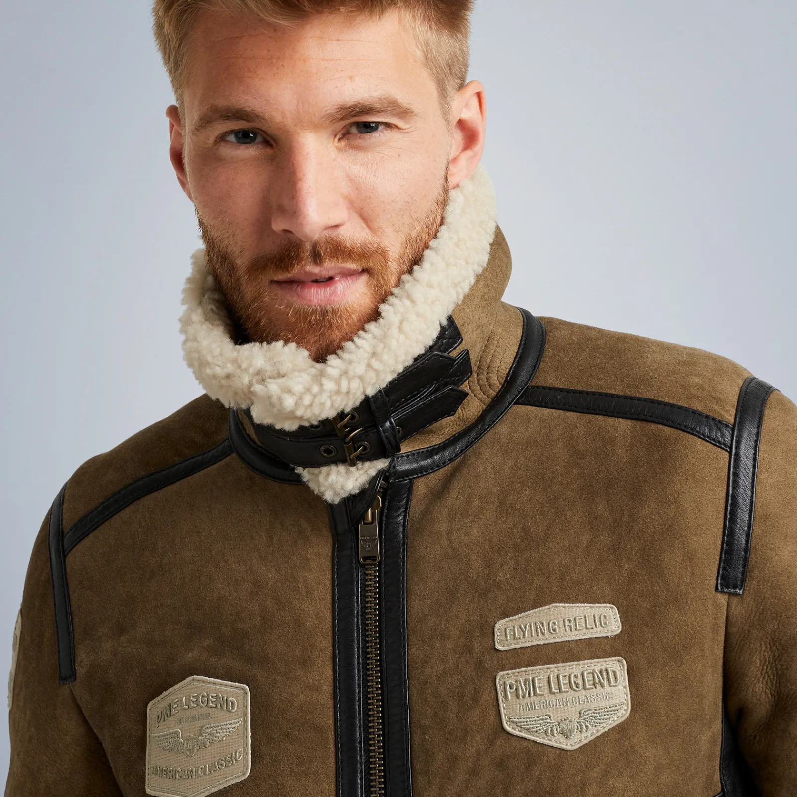 PME Legend Jackets*Ceptor Leather Jacket Kaki
