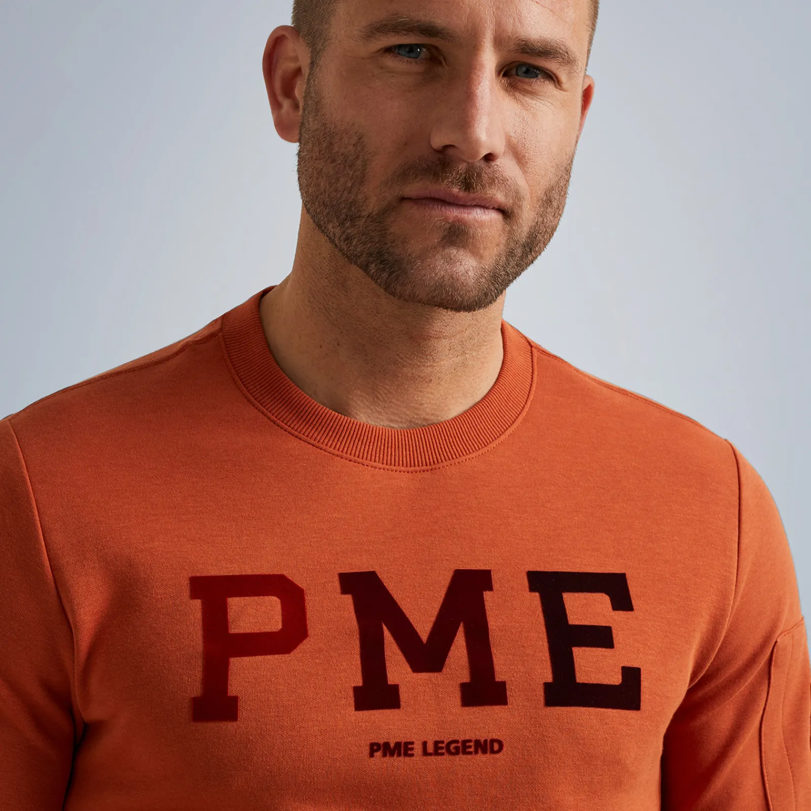 PME Legend Tops*Crewneck Interlock Light Sweat Orange