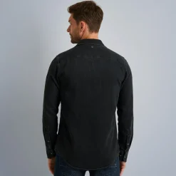 PME Legend Tops*Denim Shirt With Comfort Stretch Grey