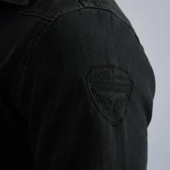 PME Legend Tops*Denim Shirt With Comfort Stretch Grey
