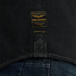PME Legend Tops*Denim Shirt With Comfort Stretch Grey