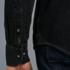 PME Legend Tops*Denim Shirt With Comfort Stretch Grey