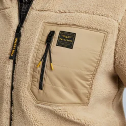 PME Legend Tops*Fleece Jacket In Sherpa Brown