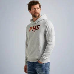 PME Legend Tops*Hooded Soft Brush Terry Grey
