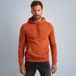 PME Legend Tops*Hoodie In Terry Fabric Orange