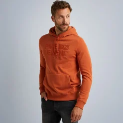 PME Legend Tops*Hoodie In Terry Fabric Orange