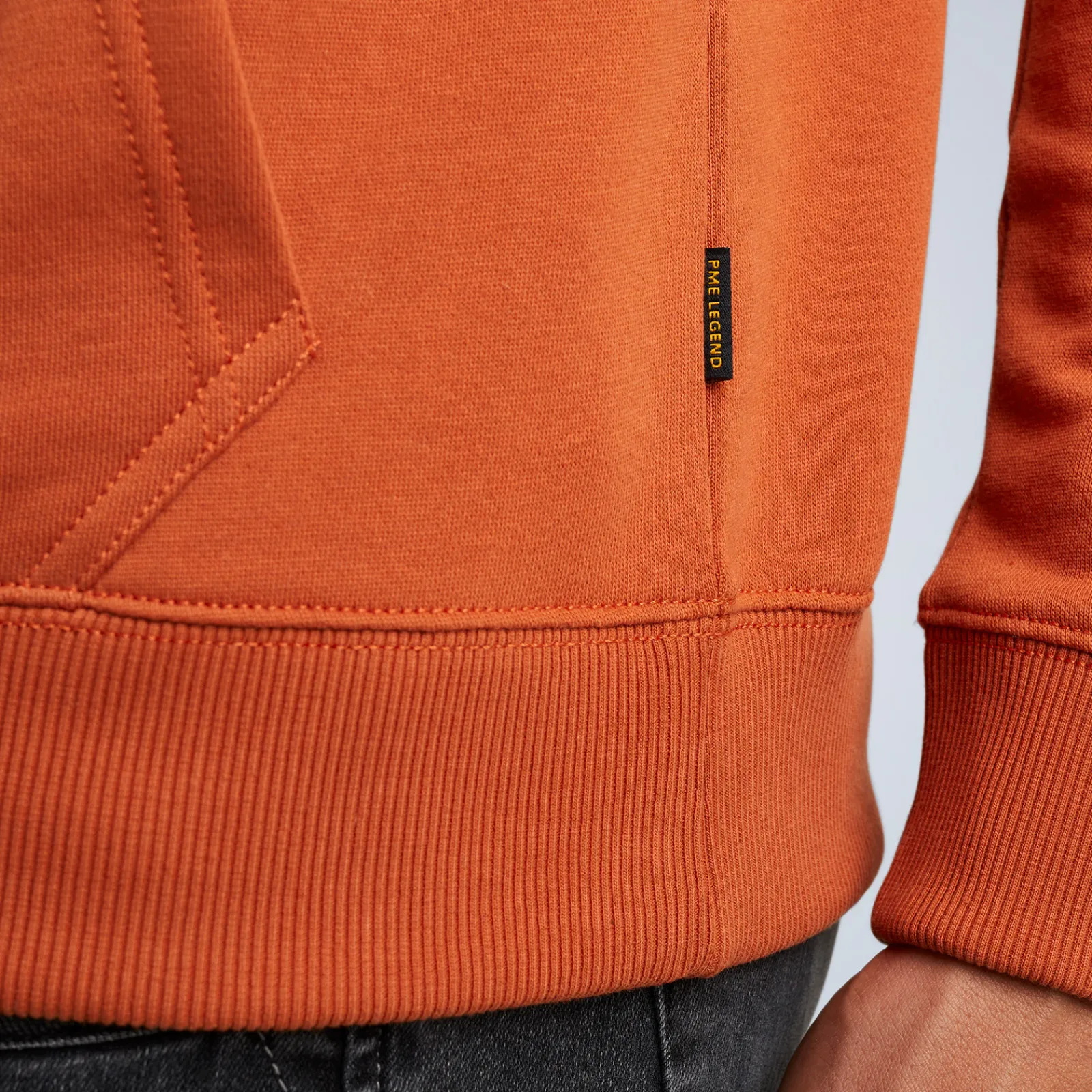 PME Legend Tops*Hoodie In Terry Fabric Orange