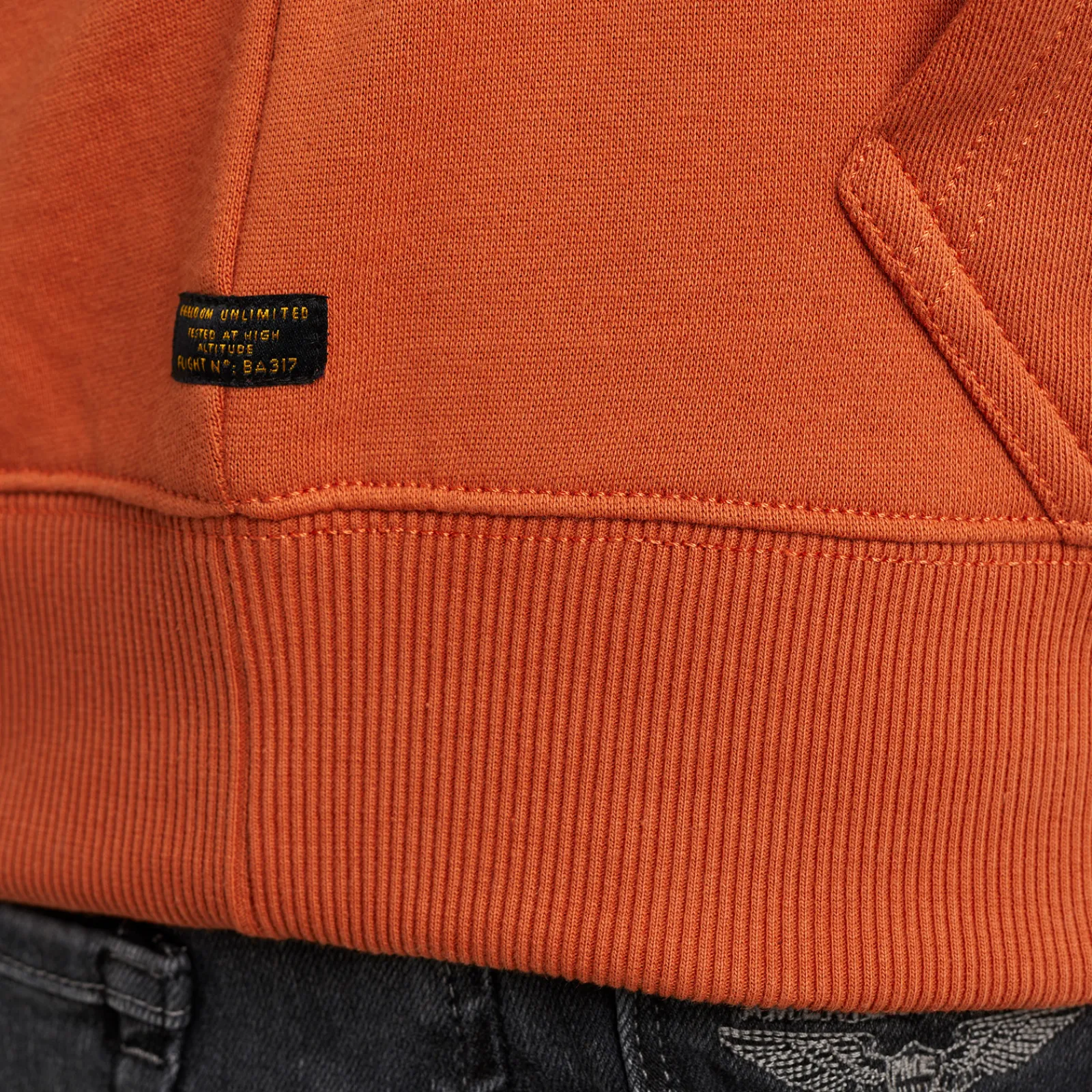 PME Legend Tops*Hoodie In Terry Fabric Orange
