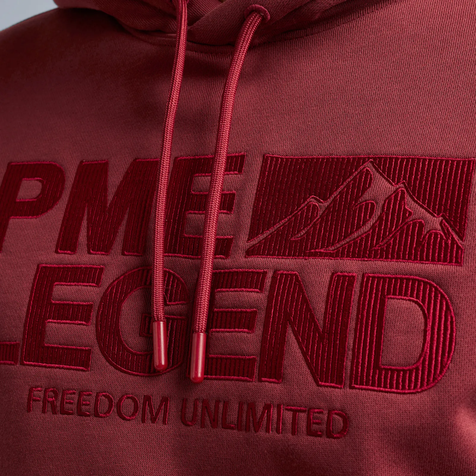PME Legend Tops*Hoodie In Terry Fabric Red