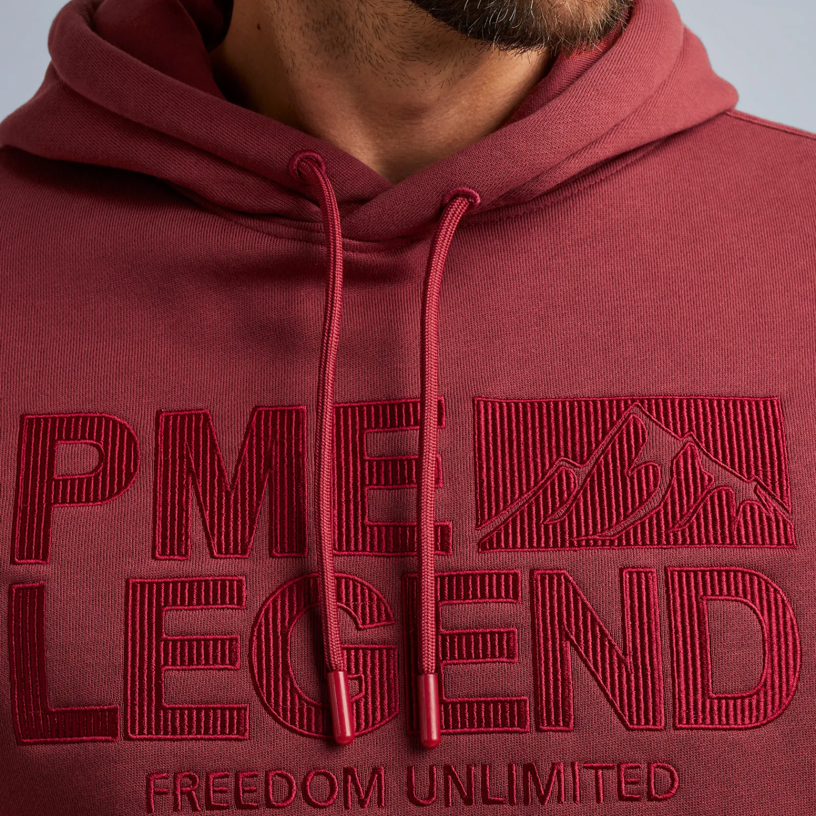 PME Legend Tops*Hoodie In Terry Fabric Red