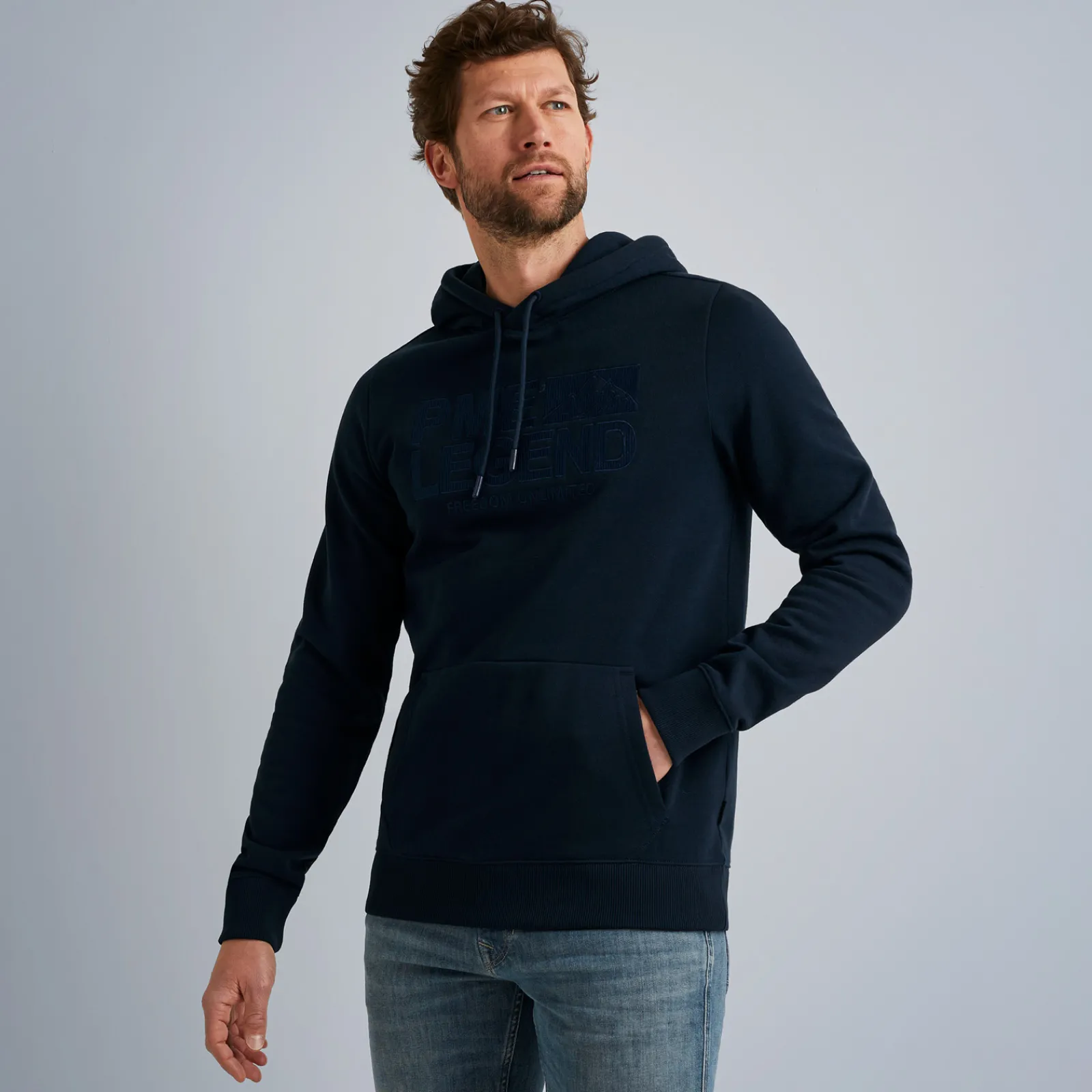 PME Legend Tops*Hoodie In Terry Fabric Blue