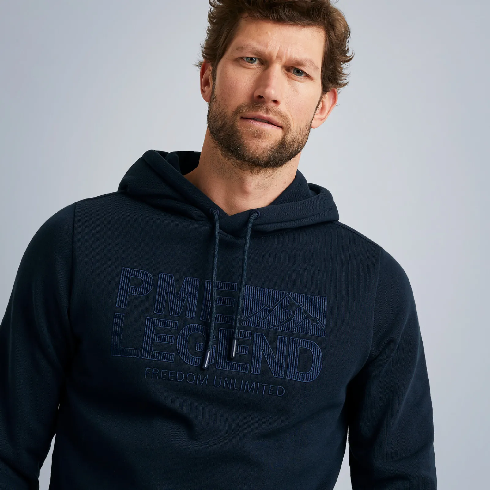 PME Legend Tops*Hoodie In Terry Fabric Blue