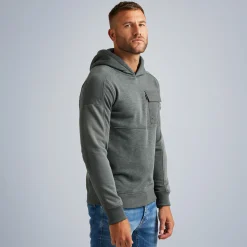 PME Legend Tops*Hoodie In Terry Sweat Fabric Green