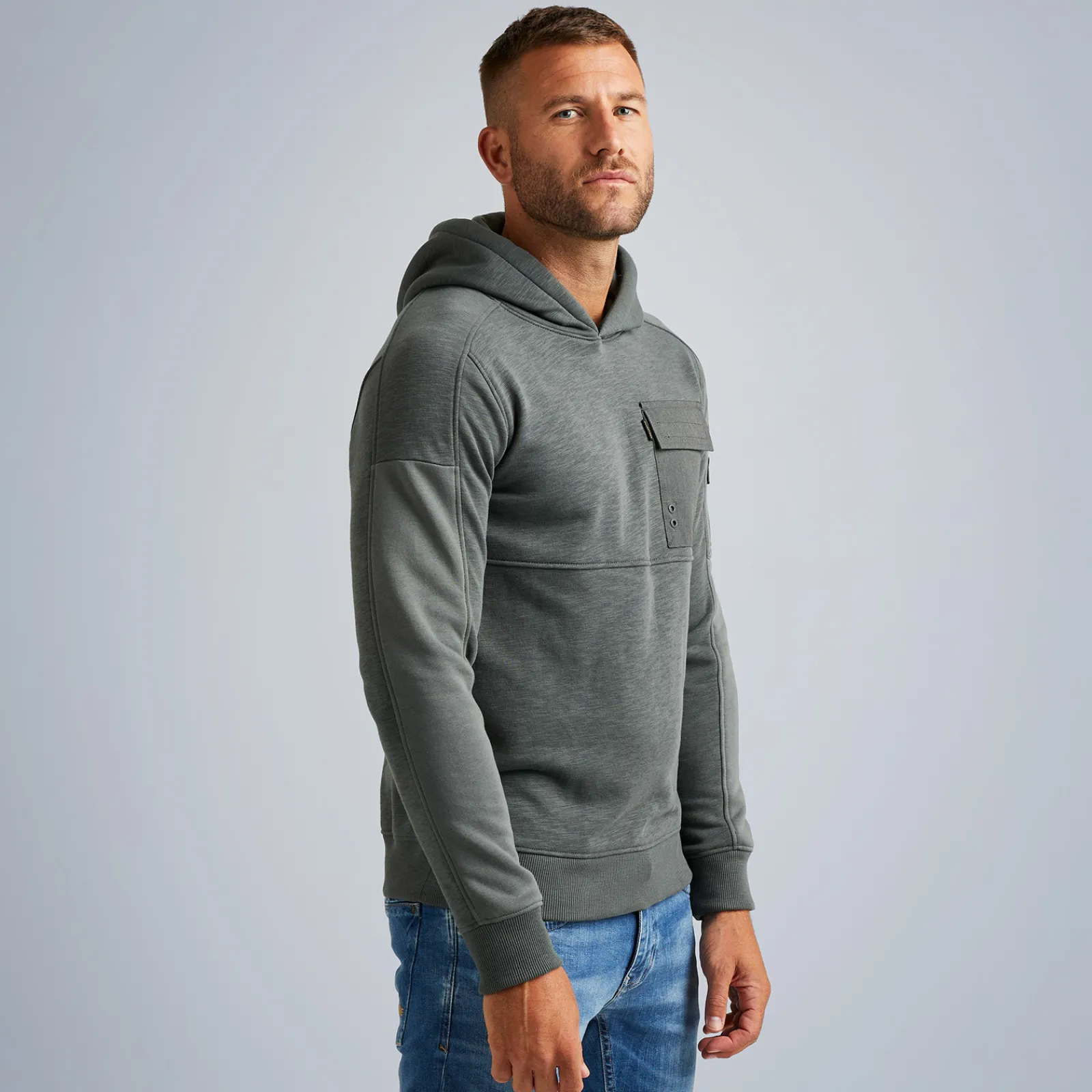 PME Legend Tops*Hoodie In Terry Sweat Fabric Green