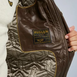 PME Legend Jackets*Hudson Leather Jacket Brown