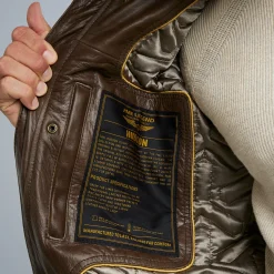 PME Legend Jackets*Hudson Leather Jacket Brown