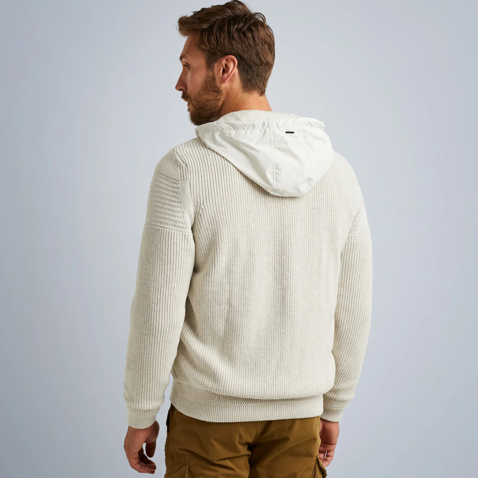 PME Legend Tops*Hybrid Jacket With Hood Beige