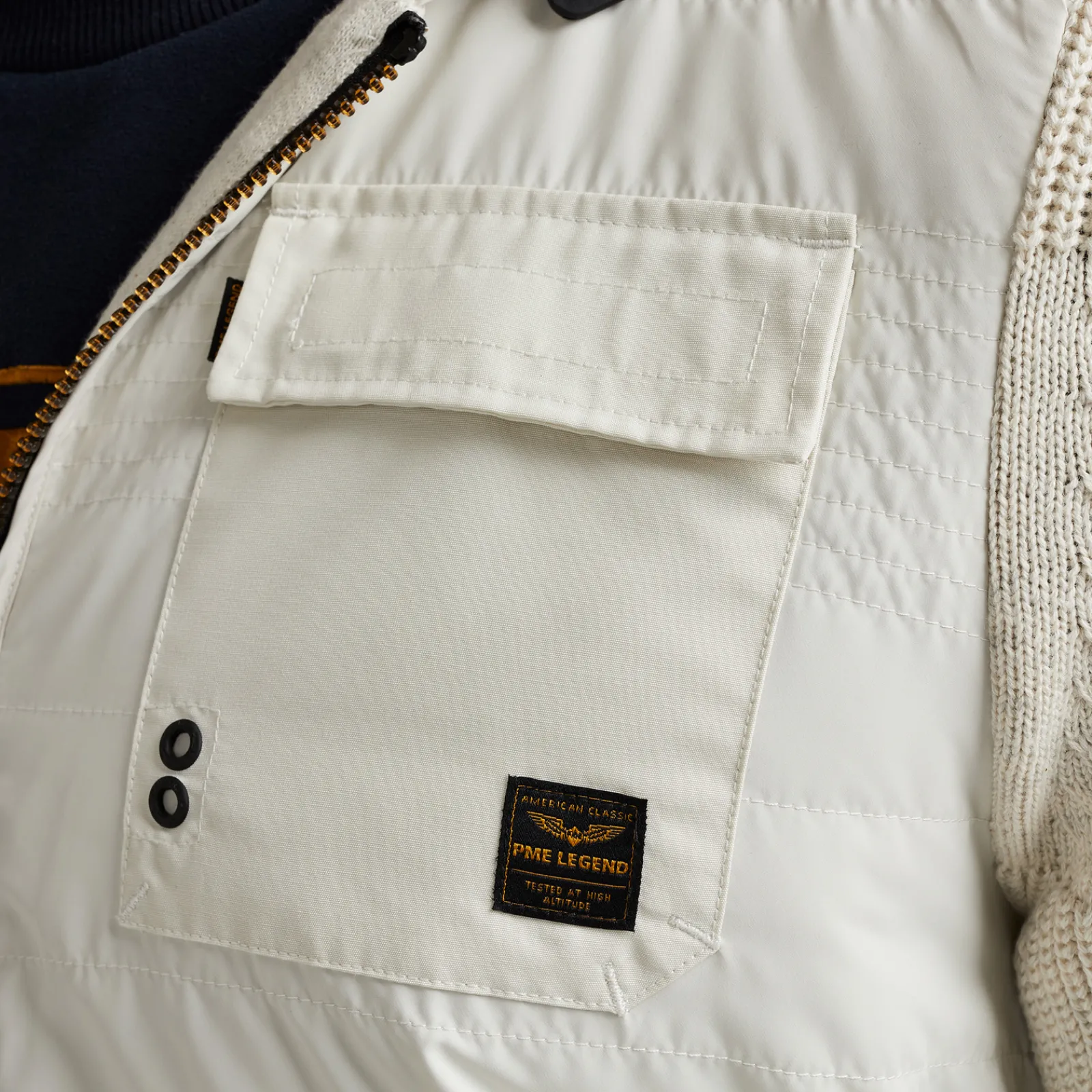 PME Legend Tops*Hybrid Jacket With Hood Beige