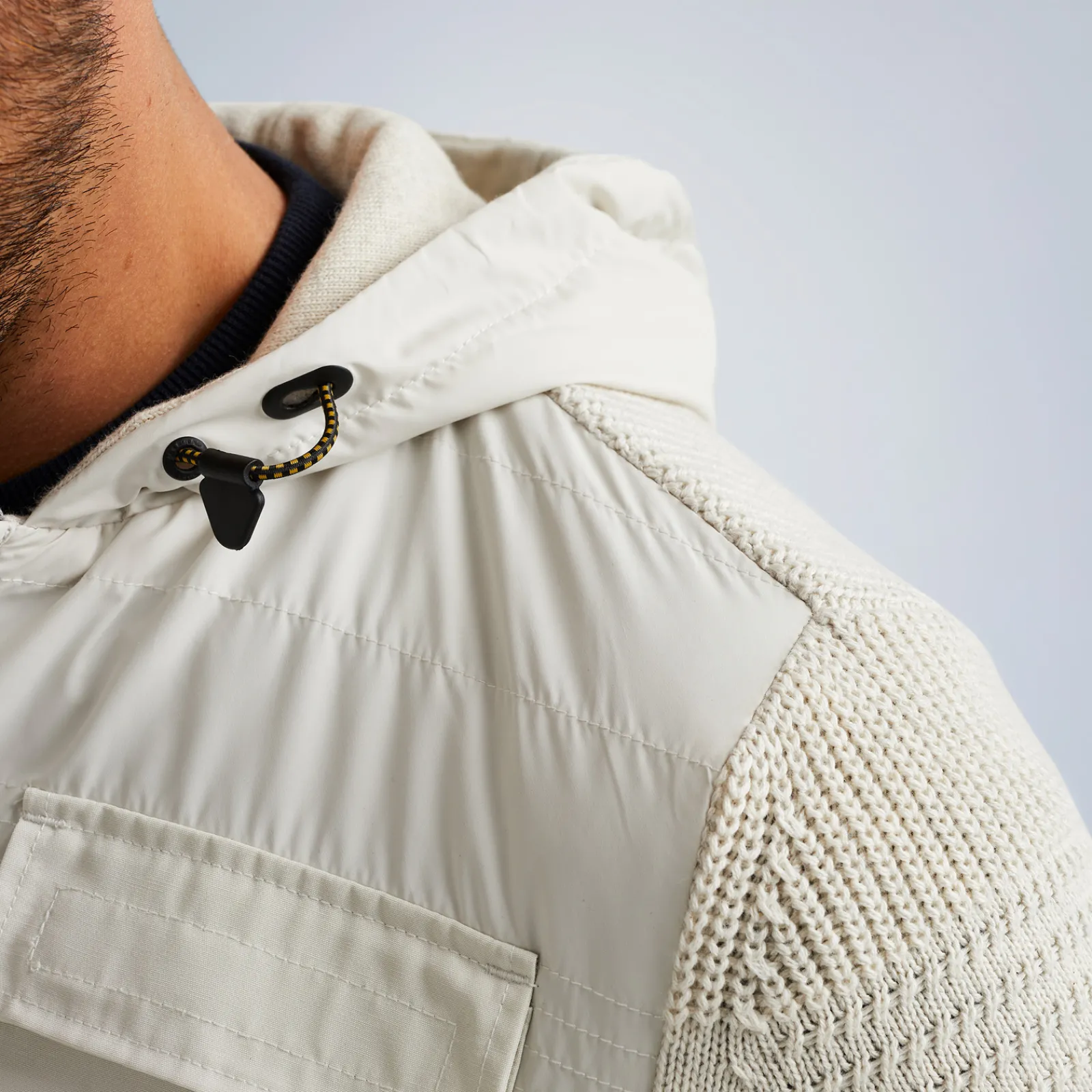 PME Legend Tops*Hybrid Jacket With Hood Beige