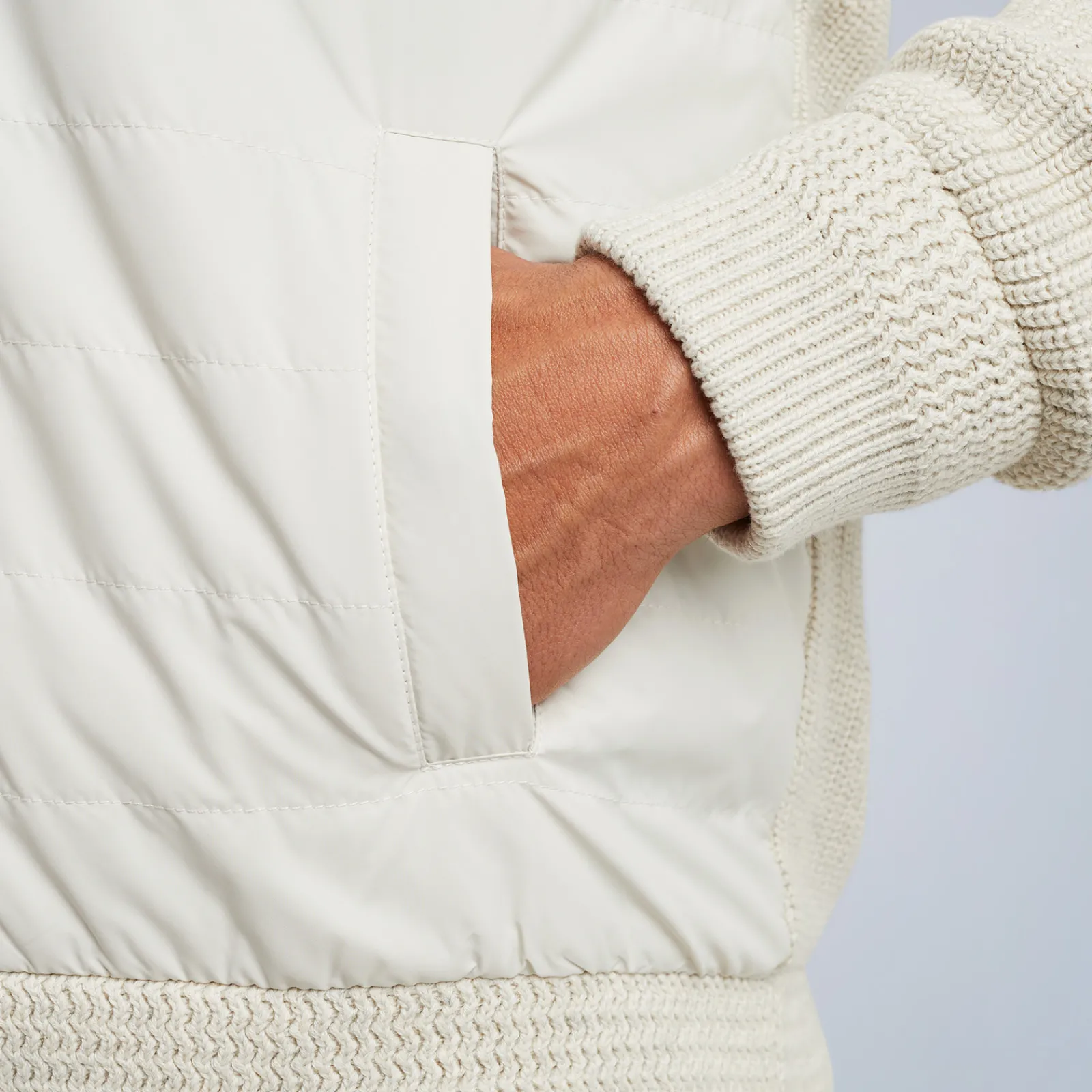 PME Legend Tops*Hybrid Jacket With Hood Beige