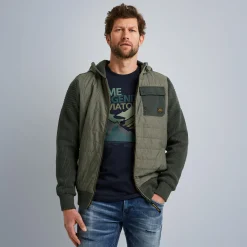 PME Legend Tops*Hybrid Jacket With Hood Green