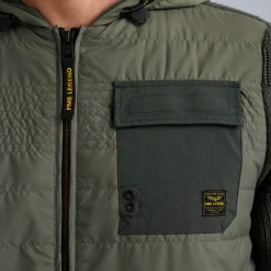 PME Legend Tops*Hybrid Jacket With Hood Green