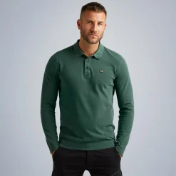 PME Legend Tops*Polo Shirt With Long Sleeves Green