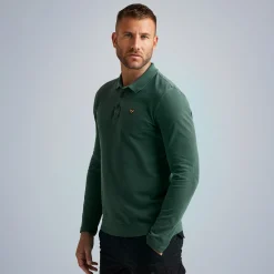 PME Legend Tops*Polo Shirt With Long Sleeves Green