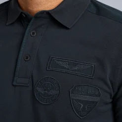 PME Legend Tops*Polo Shirt With Long Sleeves Blue
