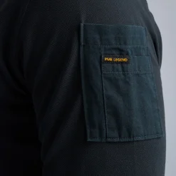 PME Legend Tops*Polo Shirt With Long Sleeves Blue