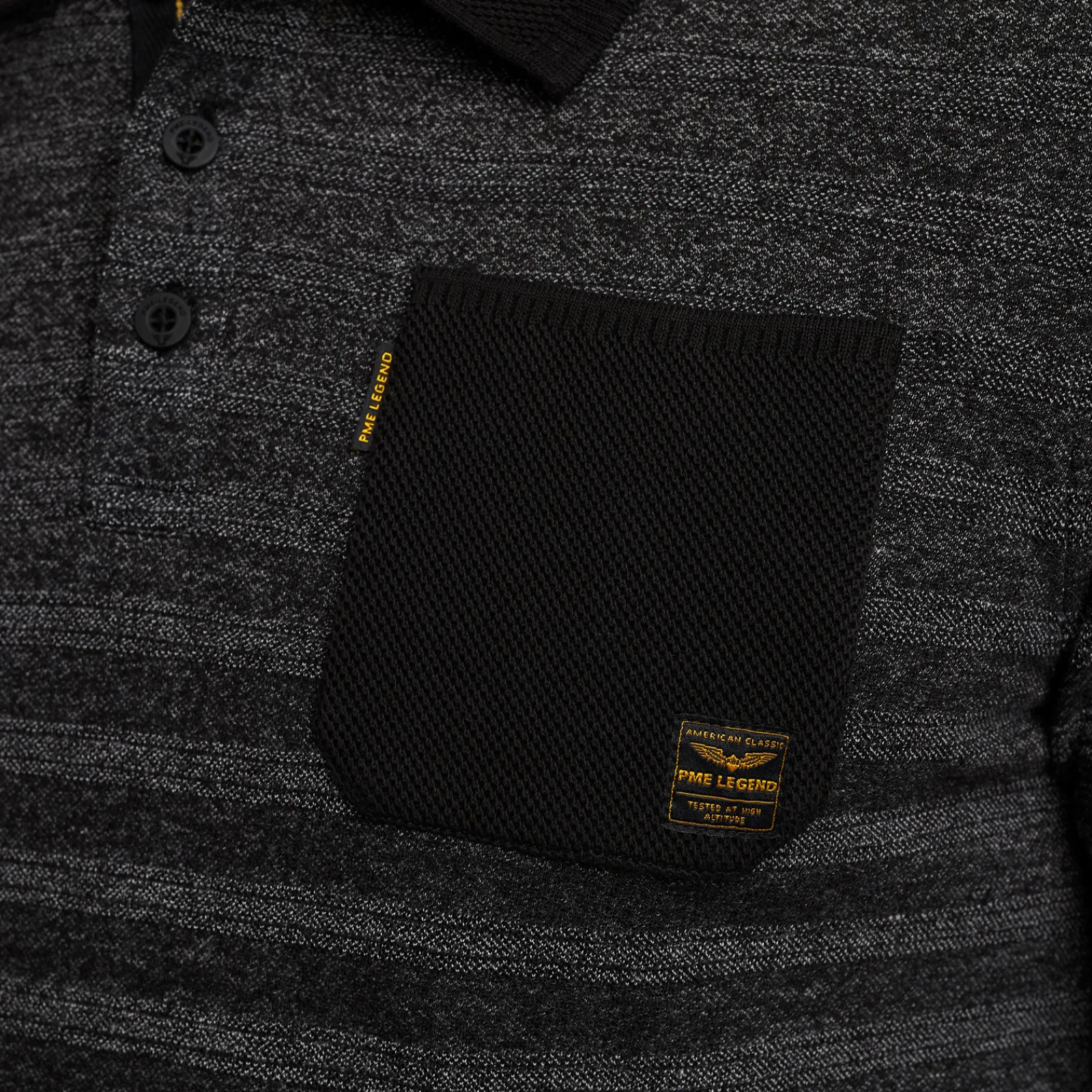 PME Legend Tops*Polo Shirt With Long Sleeves Grey